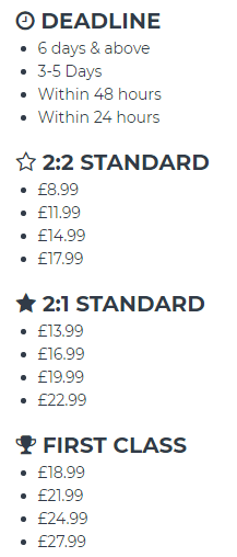 nursingessay.co.uk price