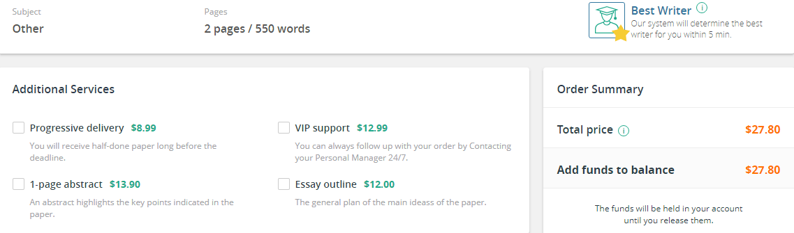 essays.studymoose.com price