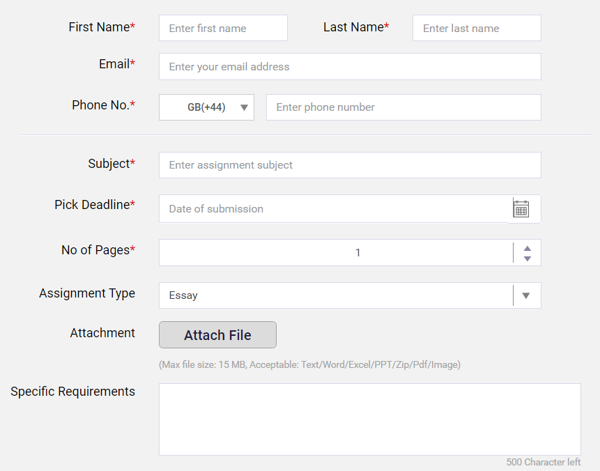 completemyassignment.com order form