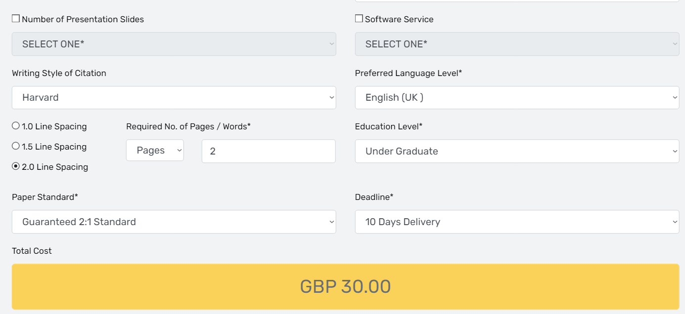 courseworkwriting.co.uk price