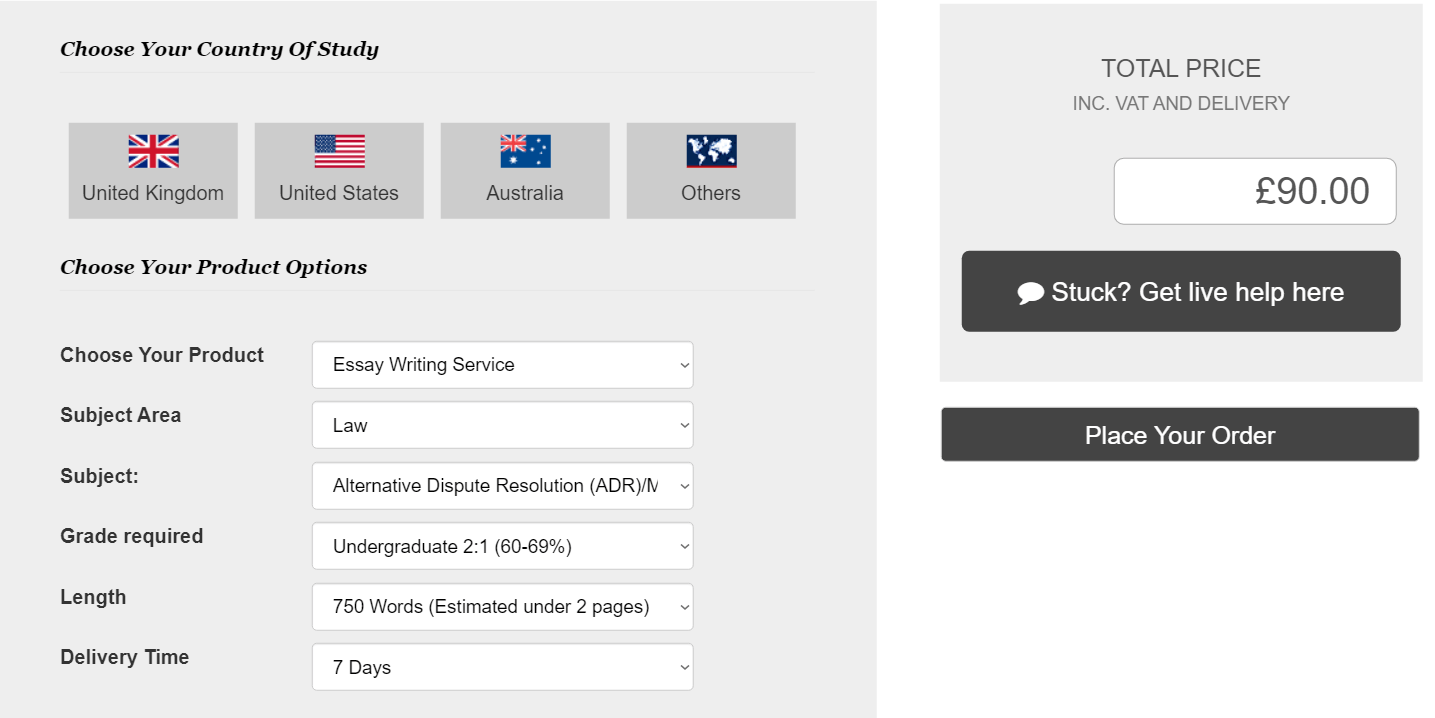 lawessaypros.co.uk price