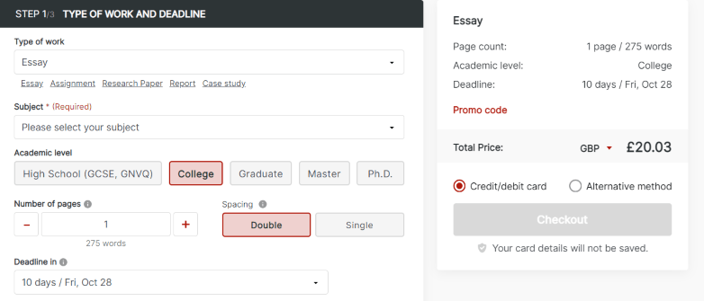 royalessays.co.uk price